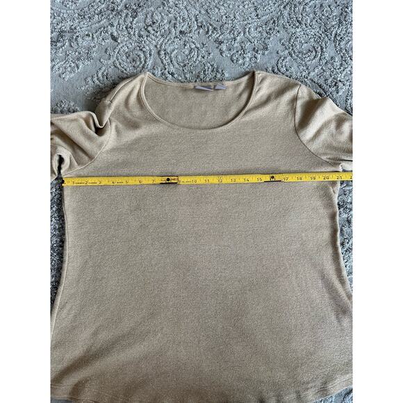 Chico's Gold Metallic Lightweight Sweater Sz. 2/Large - Picture 4 of 7